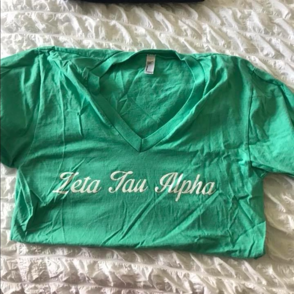 Zeta Tau Alpha Vneck American apparel